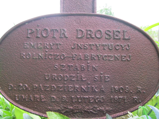 Piotr Drosel 1808 Krasnybór - Grobonet - Wyszukiwarka osób pochowanych