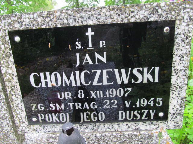 Jan Chomiczewski 1907 Krasnybór - Grobonet - Wyszukiwarka osób pochowanych
