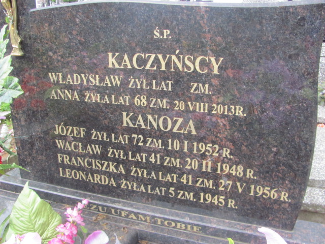 Józef Kanoza Krasnybór - Grobonet - Wyszukiwarka osób pochowanych