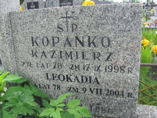 Leokadia Kopanko Krasnybór - Grobonet - Wyszukiwarka osób pochowanych