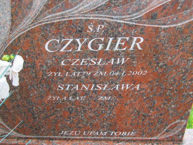 Czesław Czygier Krasnybór - Grobonet - Wyszukiwarka osób pochowanych